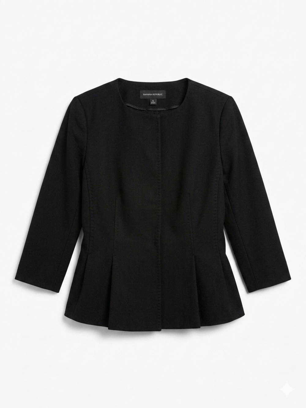 Banana Republic Black Peplum-Style Blazer Size 6